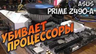 Ремонт Asus Prime Z490-A. Плата выжигает процессоры.