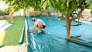 PREPARACION terreno TERRAZA😍 Alisar suelo + Malla antihierba ❤️ Preparación colocación del SUELO