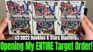 Opening My ENTIRE Target Order of (3) 2022 Rookies & Stars Football Blaster Boxes!