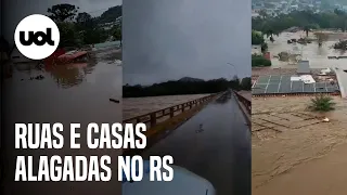Ciclone no Sul: moradores registram alagamentos em casas e ruas no Rio Grande do Sul; veja