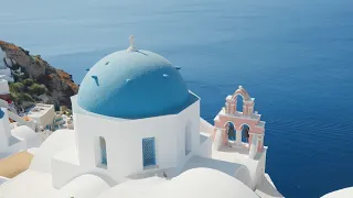 Greece Santorini 4K 그리스 산토리니 하얀마을 Evening Bell Sheila Ryan 저녁종소리 쉐일라 라이언 여행동영상 음악동영상