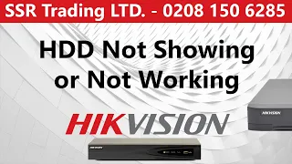 HDD Hard Disk Drive Not Working Detected Showing Hikvision DVR NVR Beeping Faulty & How to Fix Solve