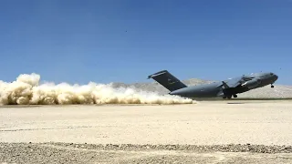 C-17 Globemaster III Operating on a Dirt Runway U.S. Air Force