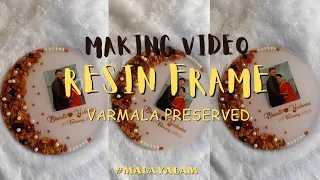 Resin frame making video😍✨️wedding varmala preserved#resin #resinart#making#craft#gift#support #diy