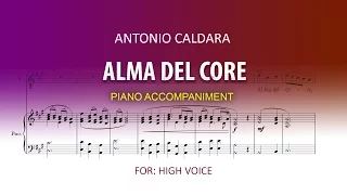 Alma del core / Caldara / Karaoke piano High Voice