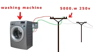 how to turn a washing machine into a 250v generator dynamo