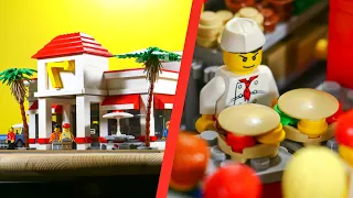 HUGE LEGO BURGER Restaurant MOC!!