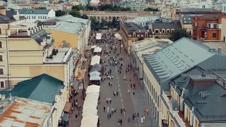 Подол, Киев, классная аэросъемка в солнечную лётную погоду