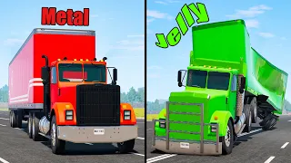 Jelly Car vs Metal Car #9 - Beamng drive