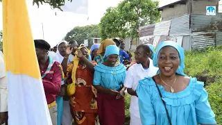 Paroisse Sainte Marie Faustine de Tchielampo: Arrivée de Mgr Bienvenu MANAMIKA