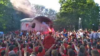 Liverpool Fans in Shevchenko Park, Kyiv