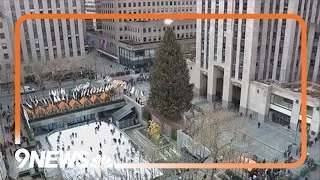 Ice skaters at Rockefeller Center in NYC