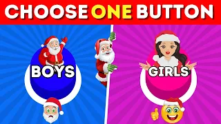 Choose One Button Boy or Girl CHRISTMAS🎁Edition