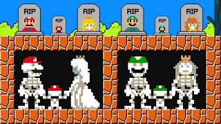 RIP All Skeleton Mario Family and Luigi Family...Please Comeback | Game Animation