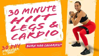 30 Minute HIIT Legs and Cardio Workout! 🔥Burn 400 Calories!* 🔥Sydney Cummings