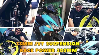 SUSPENSION UPGRADE | 33MM JVT SUSPENSION | RACE POWER THAILAND 305MM SHOCK