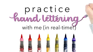 How To Practice Hand Lettering! Practice Brush Lettering With Me in Real Time