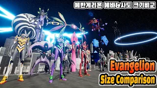 Evangelion Eva & Angel Size Comparison (에반게리온 에바 & 사도 크기비교)
