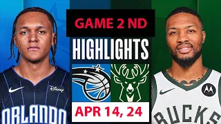 Orlando Magic Vs Milwaukee Bucks  2ND Qtr APR 14,2024| NBA Season