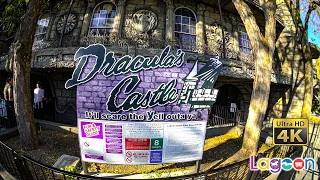 2020 Dracula's Castle Dark Ride Low Light Ultra HD 4K On Ride POV Lagoon