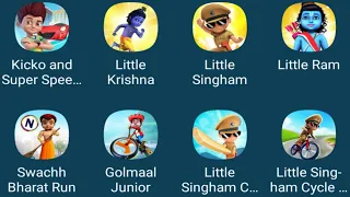 Kicko and super speedo, little singham, golmaal jr, little ram, little krishna, swachh bharat run