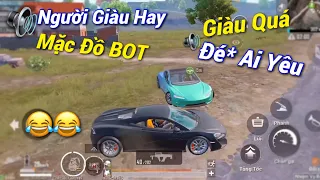 PUBG Mobile | Mặc Đồ BOT Mang Full Thánh Giáp + Siêu Xe Trà Trộn Xem Phản Ứng…