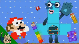 Mario vs the GIANT NumberBlocks 5 MAZE (Mario Cartoon Animation)