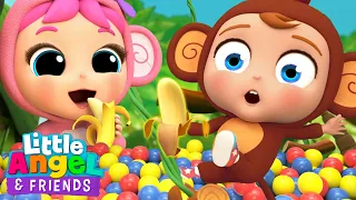 Monkey Banana and 5 Little Monkeys Song | Kids Cartoons and Nursery Rhymes