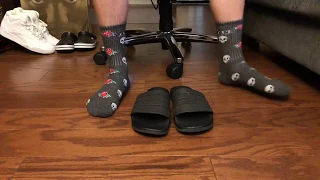 Adidas Adilette Comfort on foot!  The best slides I've ever owned