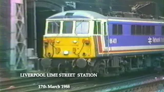 BR in the 1980s Liverpool Lime Street Station On 17th March 1988