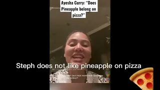 Steph does not like pineapple on pizza