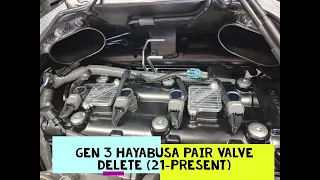 New Hayabusa Pair Valve removal (get rid of extra weight)