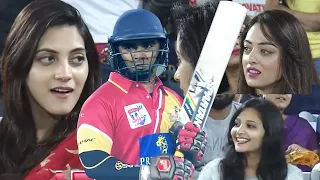 Beautiful Girls and Glamorous Actresses Cheering Up For Telugu Warriors Vs Bengal Tigers | CCL