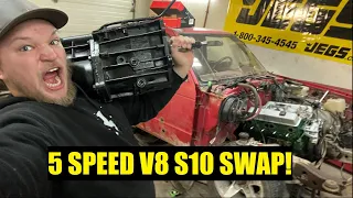 5 Speed Manual Swapping my V8 S10 (Gone wrong)