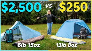 $250 vs $2,500 Backpacking Gear Loadout - Why is Half the Weight 10x the Price?