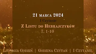 #GodzinaCzytań | I Czytanie | 21 marca 2024