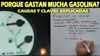 Causas que ocasionan alto consumo de gasolina en los autos