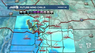 Wind chills below 0 degrees in N. Utah - Sunday night forecast