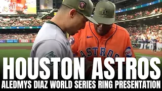 Dusty Baker Presents Aledmys Diaz With 2022 World Series Houston Astros Ring | Astros Highlight