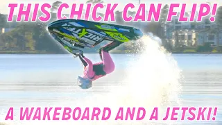 This Chick Can Flip A Jet Ski and on a Wakeboard! Kaley Gomez Rips!