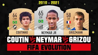 Neymar VS Coutinho VS Griezmann FIFA EVOLUTION! 😱🔥| FIFA 10 - FIFA 21