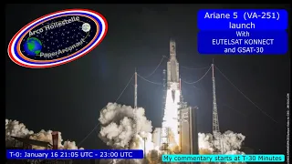 Ariane 5 launch (VA-251) with EUTELSAT KONNECT and GSAT-30