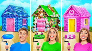 One Colored House Challenge | Crazy Challenge by Multi DO Smile