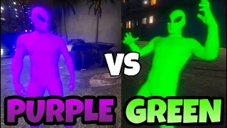 UFO war in gta5 (green vs purple)