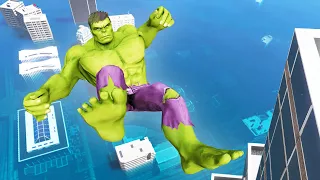 GTA 5 Ragdolls HULK Jumps/Fails (Euphoria Physics Compilation) 35