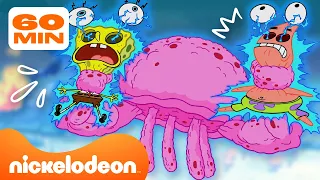 SpongeBob | Największe starcia SpongeBoba z potworami! | Godzina scen | Nickelodeon Polska