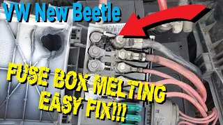 VW New Beetle Fuse Box Melting Easy Fix!