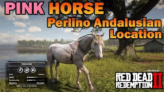 Rare PINK Perlino Andalusian Horse Location RDR2