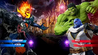 Dormammu & Venom vs Hulk & Thanos (Very Hard) - Marvel vs Capcom Infinite | 4K UHD Gameplay