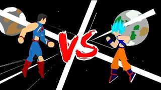Goku vs Superman Full Fight "Stick Nodes Animation" 6,000 Subscribers Special!